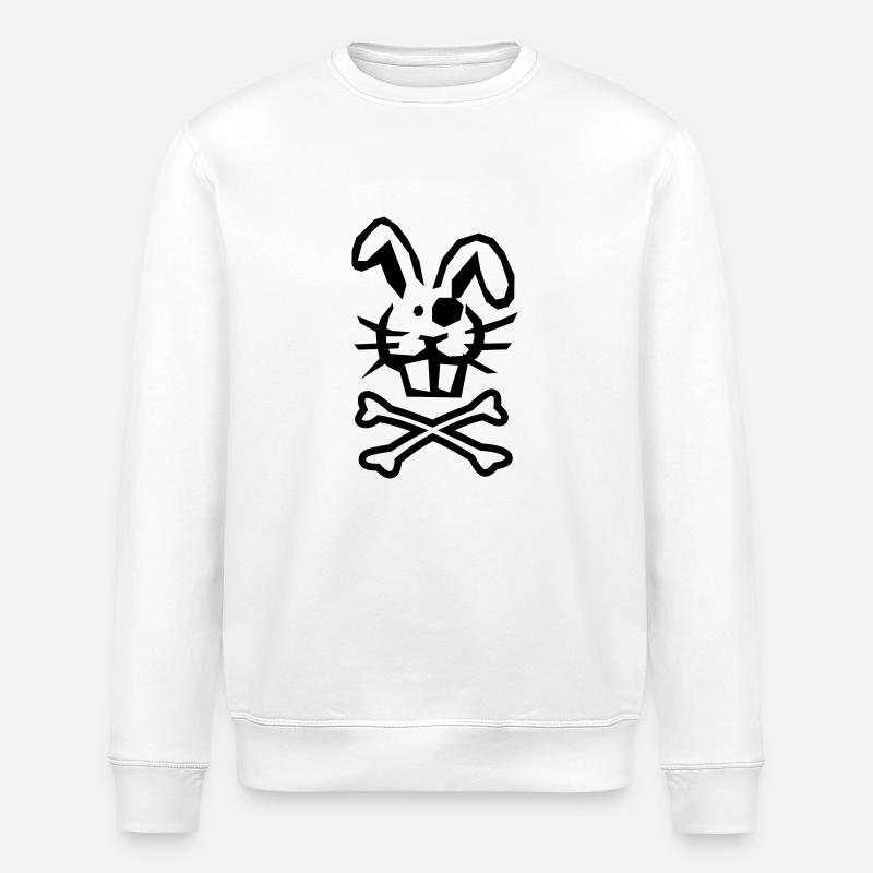 hasenpirat - Stanley/Stella Unisex Bio-Sweatshirt ROLLER - Weiß