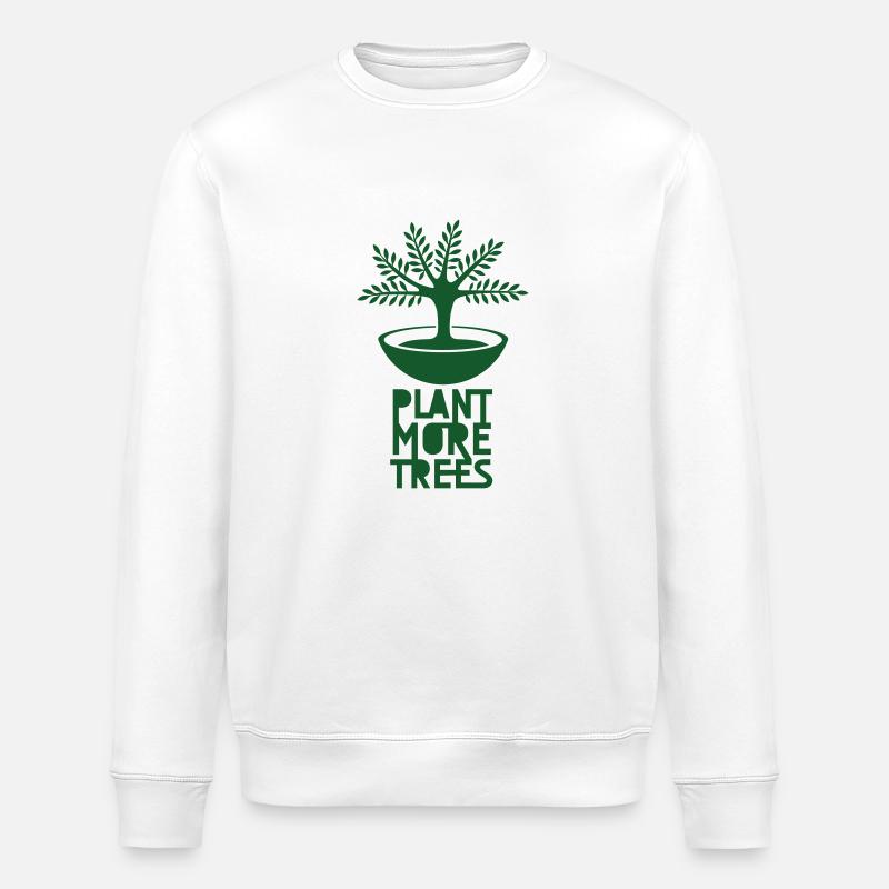 plantmoretrees - Stanley/Stella Unisex Bio-Sweatshirt ROLLER - Weiß