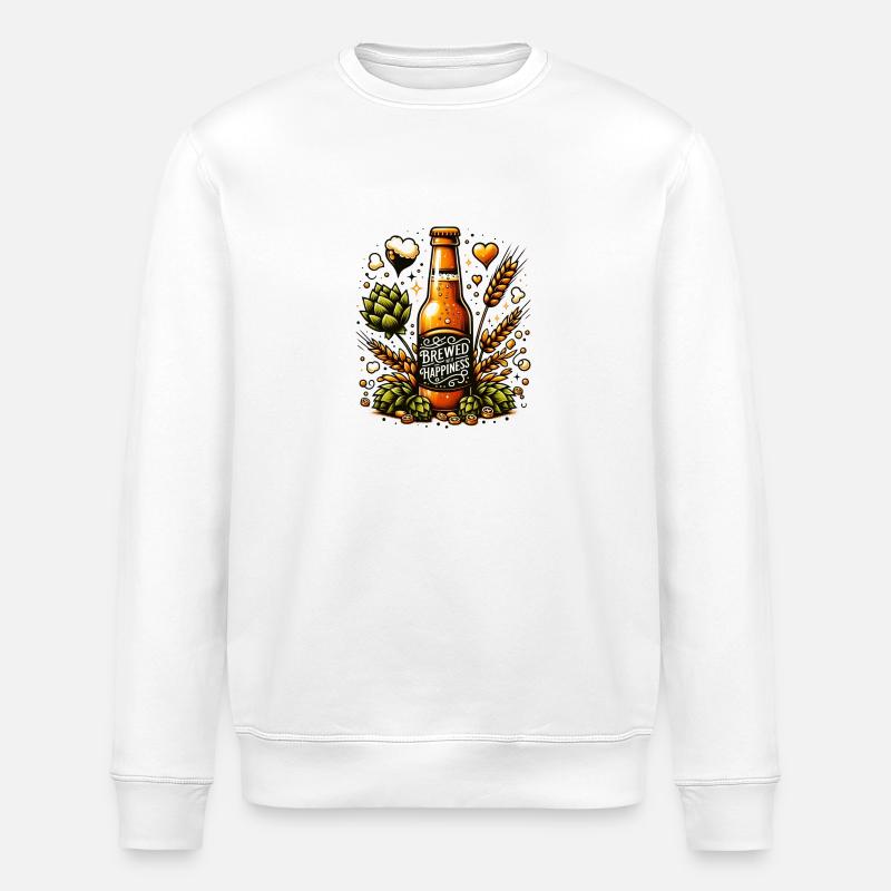 Brassé avec bonheur - Sweat bio ROLLER Stanley/Stella Unisexe - blanc