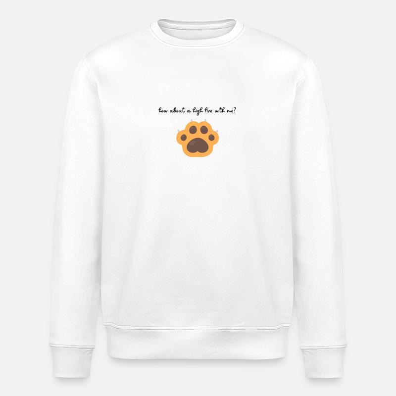 Tierliebe PAWS - Stanley/Stella Unisex Bio-Sweatshirt ROLLER - Weiß