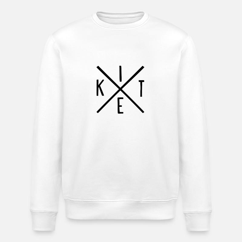 KITEhipsterkreuzw - Stanley/Stella ROLLER Unisex Organic Sweatshirt - white