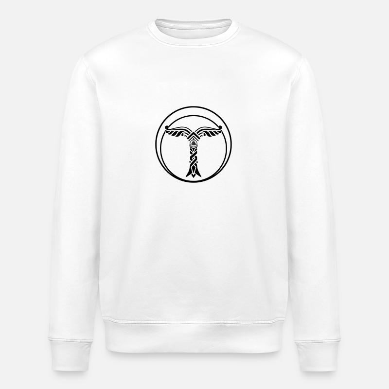 Irminsul mit Valknut - Stanley/Stella Unisex Bio-Sweatshirt ROLLER - Weiß