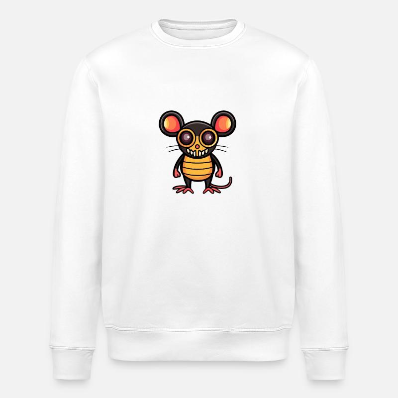 Mouse Halloween Comic - Stanley/Stella ROLLER Unisex Organic Sweatshirt - white