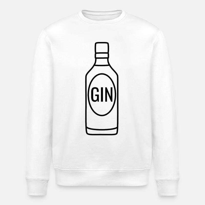 Bouteille de gin - Sweat bio ROLLER Stanley/Stella Unisexe - blanc