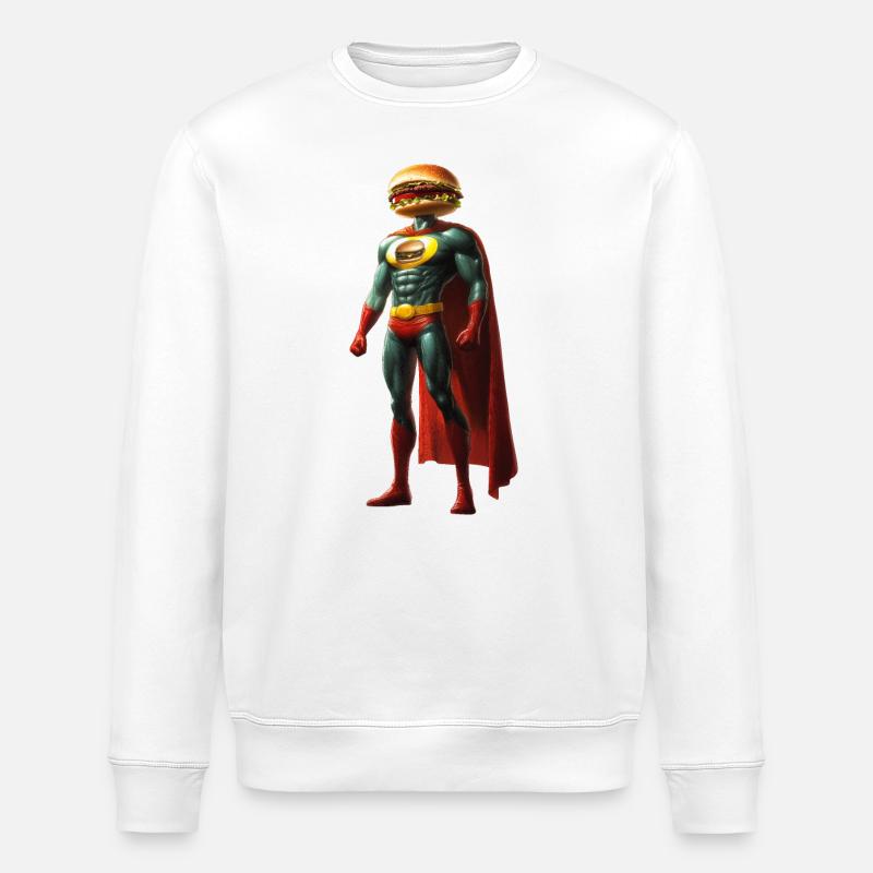 Burger Mann - Stanley/Stella Unisex Bio-Sweatshirt ROLLER - Weiß