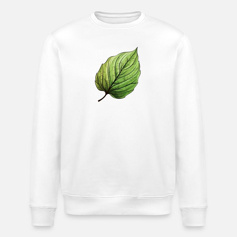 Blatt Gün - Stanley/Stella Unisex Bio-Sweatshirt ROLLER - Weiß