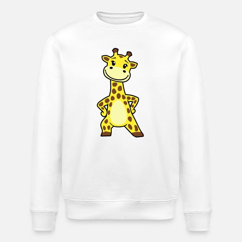 Giraffe - Stanley/Stella ROLLER Unisex Organic Sweatshirt - white