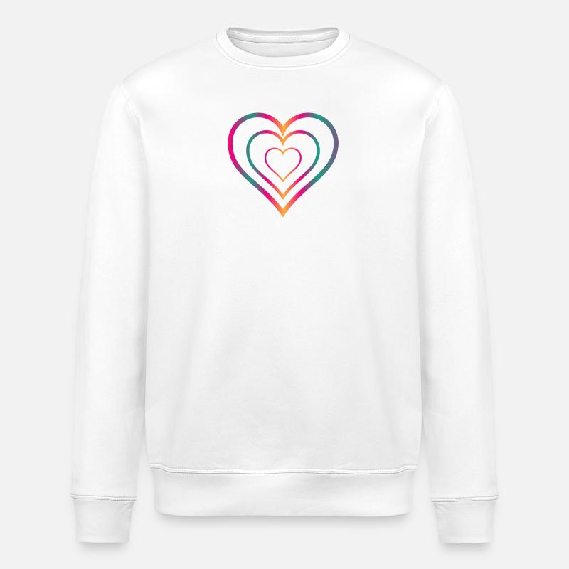 HERZ - Stanley/Stella Unisex Bio-Sweatshirt ROLLER - Weiß