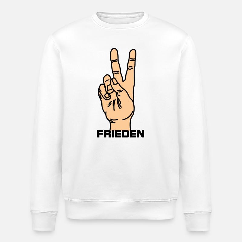 Handgeste deutsch Hautton - Stanley/Stella Unisex Bio-Sweatshirt ROLLER - Weiß