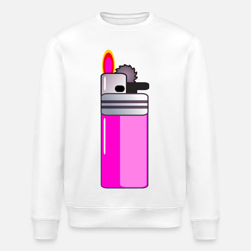 FIRE Feuerzeug - Stanley/Stella Unisex Bio-Sweatshirt ROLLER - Weiß