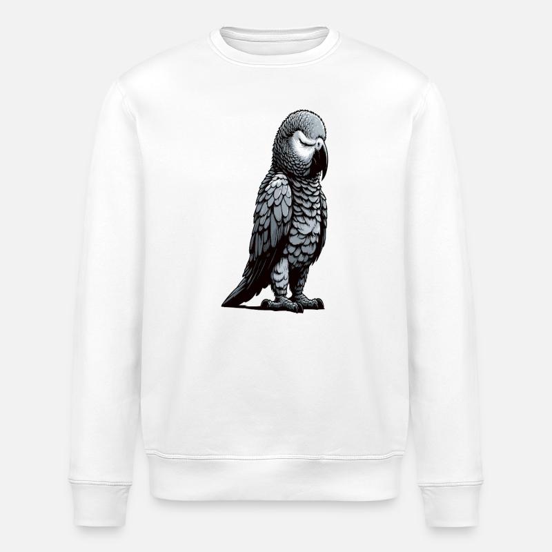 Graupapagei Papagei Papageibesitzer Papageihalter - Stanley/Stella Unisex Bio-Sweatshirt ROLLER - Weiß
