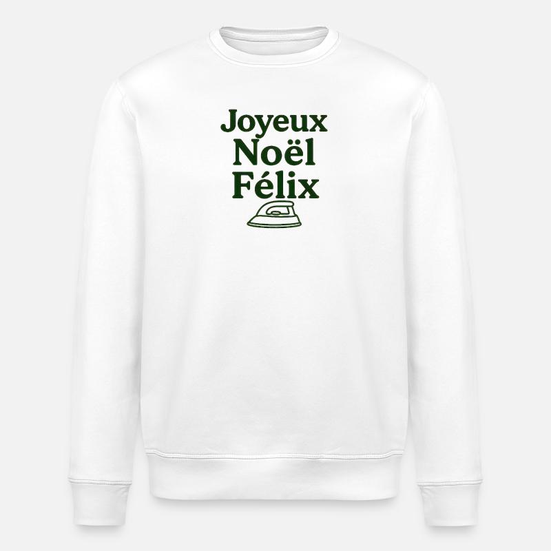 Frohe Weihnachten Felix - Stanley/Stella Unisex Bio-Sweatshirt ROLLER - Weiß