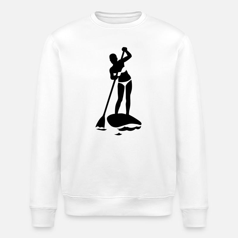 Planche de SUP - Sweat bio ROLLER Stanley/Stella Unisexe - blanc