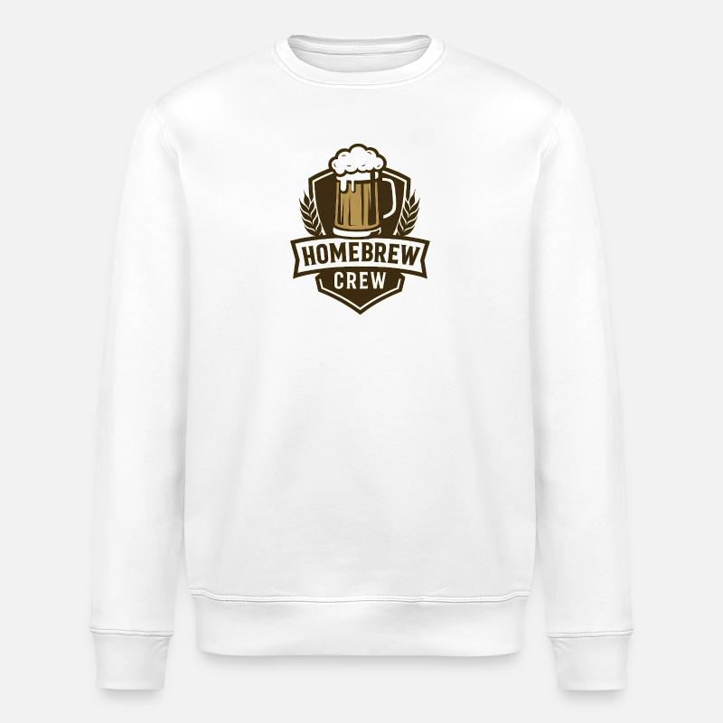Hausbrauerei Crew Emblem - Stanley/Stella Unisex Bio-Sweatshirt ROLLER - Weiß