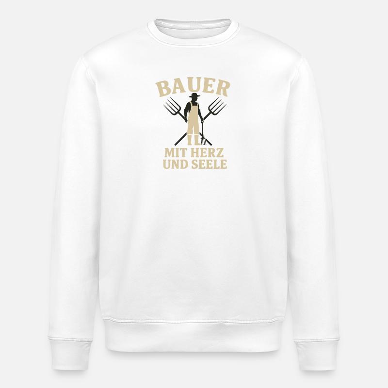 Bauer mit Herz und Seele - Stanley/Stella Unisex Bio-Sweatshirt ROLLER - Weiß