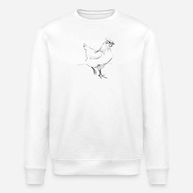 Chicken - Stanley/Stella ROLLER Unisex Organic Sweatshirt - white