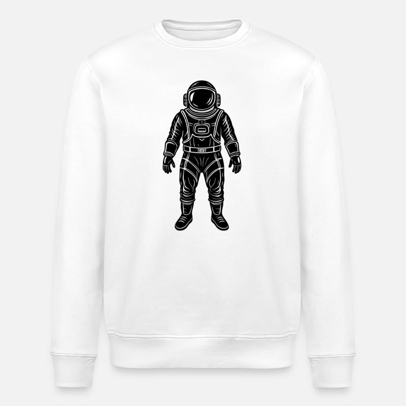 Astronaut - Stanley/Stella ROLLER Unisex Organic Sweatshirt - white