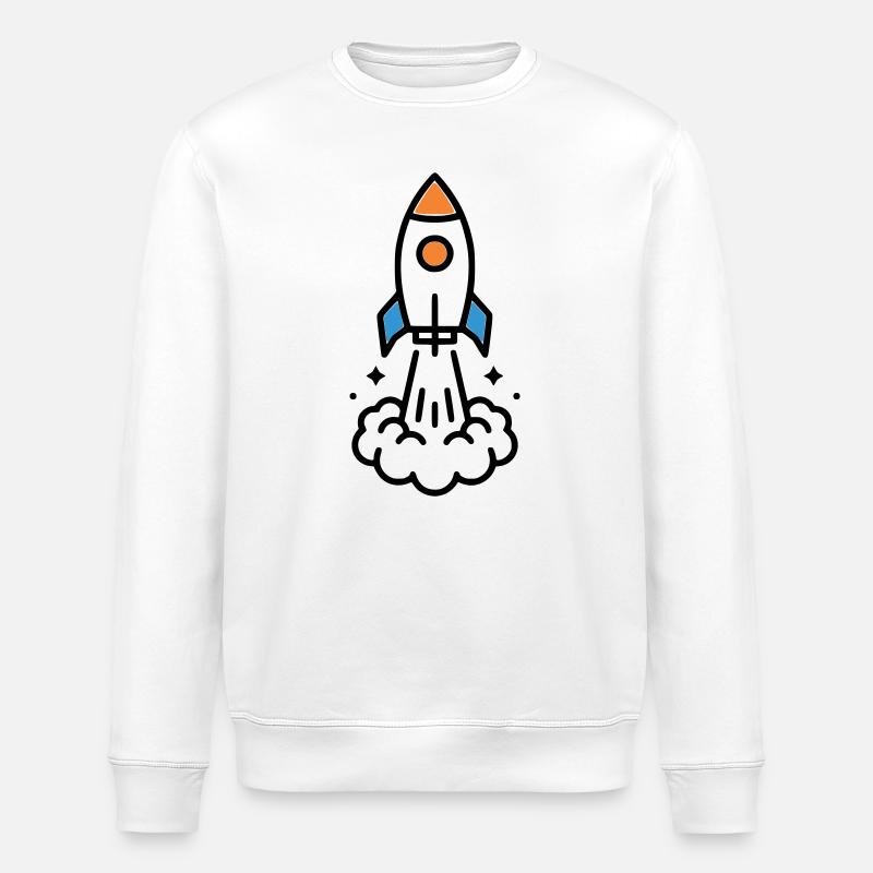 Comic spatial Rocket Launch - Sweat bio ROLLER Stanley/Stella Unisexe - blanc