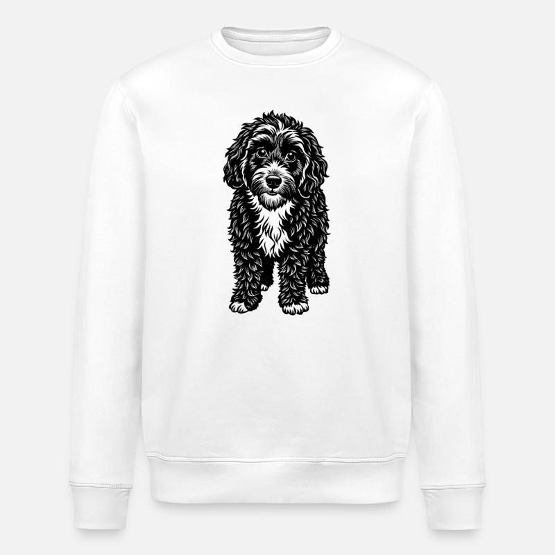 Cockapoo - Stanley/Stella ROLLER Unisex Organic Sweatshirt - white