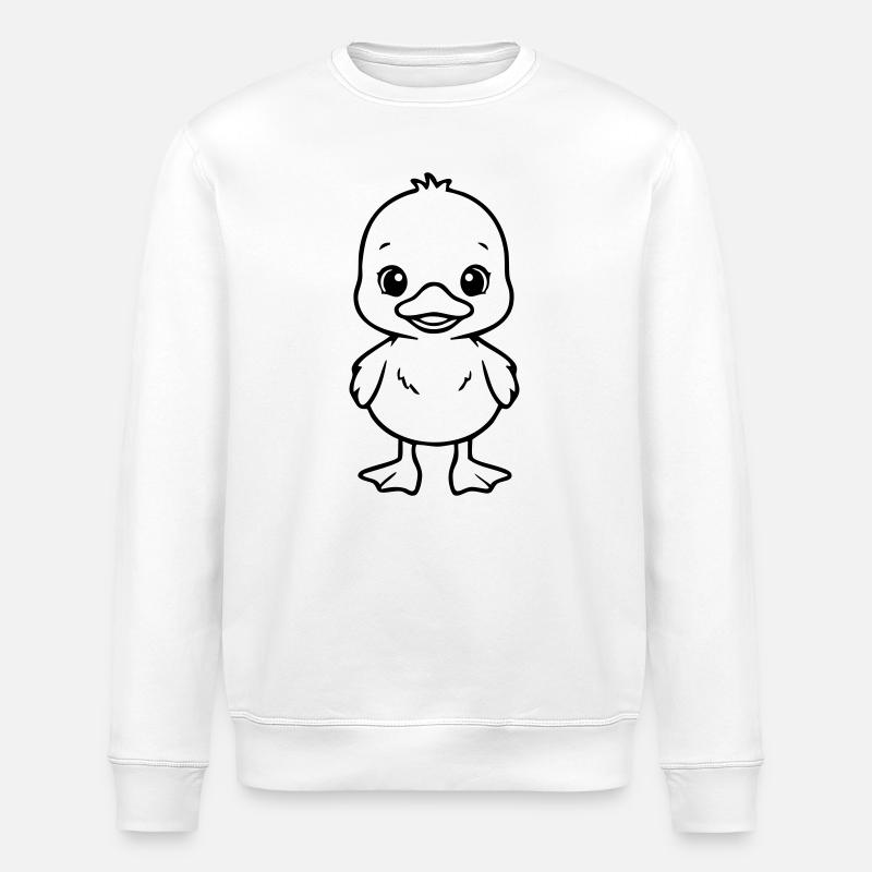 Bébé canard mignon – Design noir et blanc - Sweat bio ROLLER Stanley/Stella Unisexe - blanc