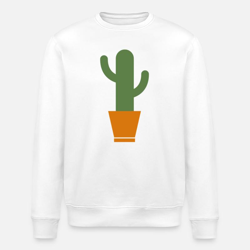 Kaktus - Stanley/Stella Unisex Bio-Sweatshirt ROLLER - Weiß