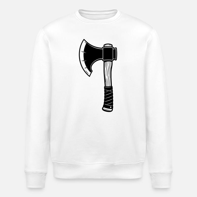 Hache de guerre - Sweat bio ROLLER Stanley/Stella Unisexe - blanc