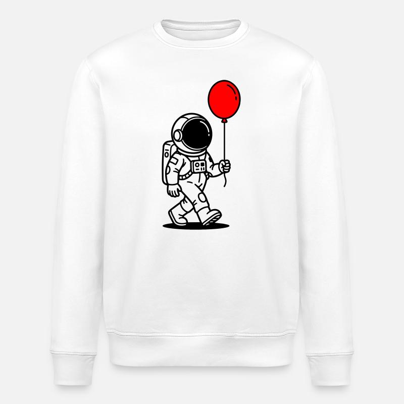 Astronaute avec ballon - Sweat bio ROLLER Stanley/Stella Unisexe - blanc