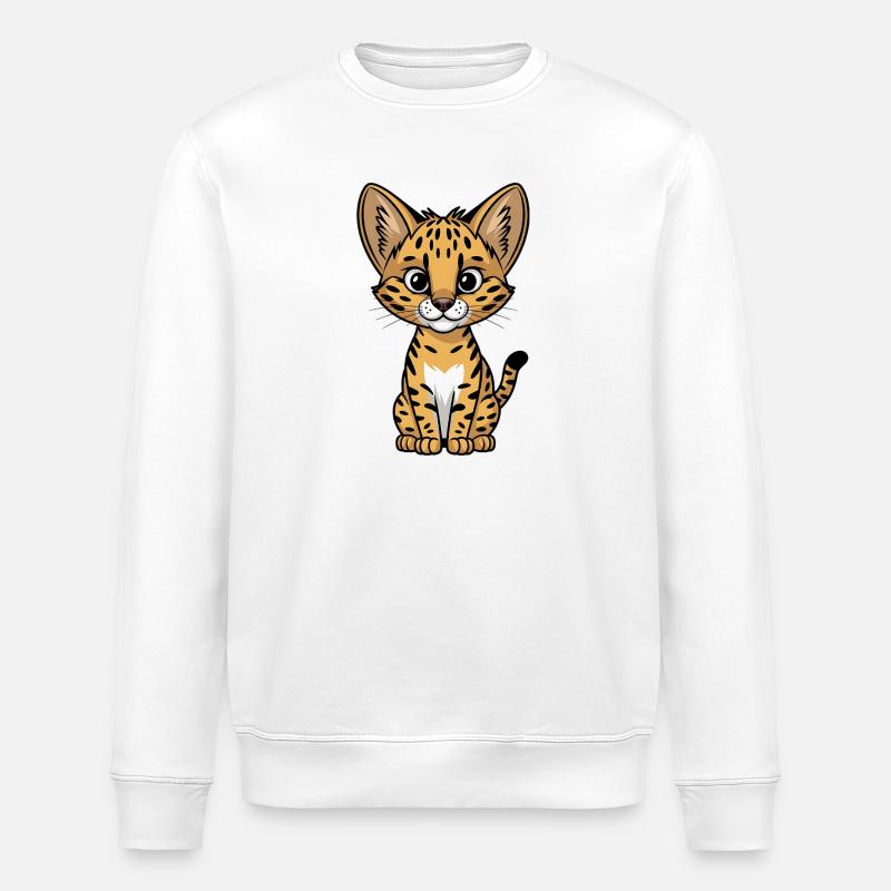 serval - Stanley/Stella ROLLER Unisex Organic Sweatshirt - white