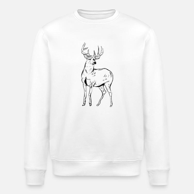 Hirsch - Stanley/Stella Unisex Bio-Sweatshirt ROLLER - Weiß