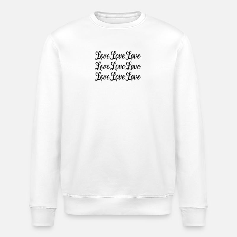 LIEBE - Stanley/Stella Unisex Bio-Sweatshirt ROLLER - Weiß