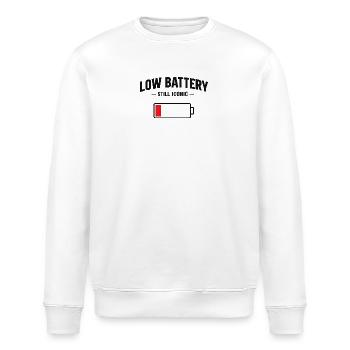 Niedriger Akku Still Iconic - Stanley/Stella Unisex Bio-Sweatshirt ROLLER - Weiß - Vorne - Nik (191cm)