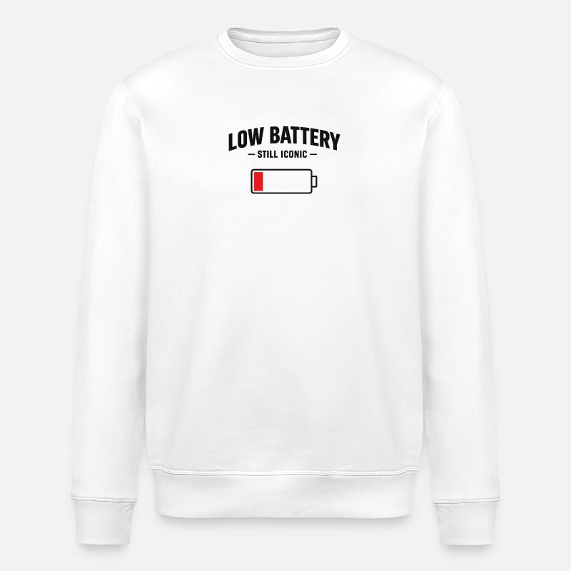 Niedriger Akku Still Iconic - Stanley/Stella Unisex Bio-Sweatshirt ROLLER - Weiß