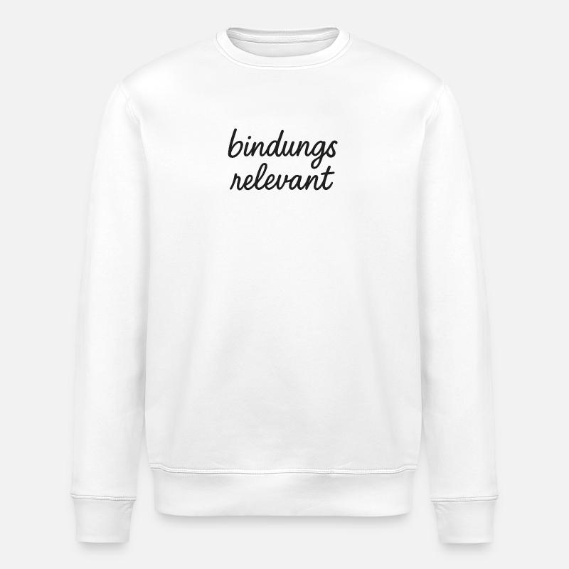 bindungsrelevant schwarz  - Stanley/Stella Unisex Bio-Sweatshirt ROLLER - Weiß