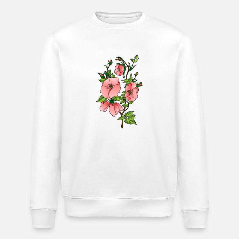 Fleur - Sweat bio ROLLER Stanley/Stella Unisexe - blanc