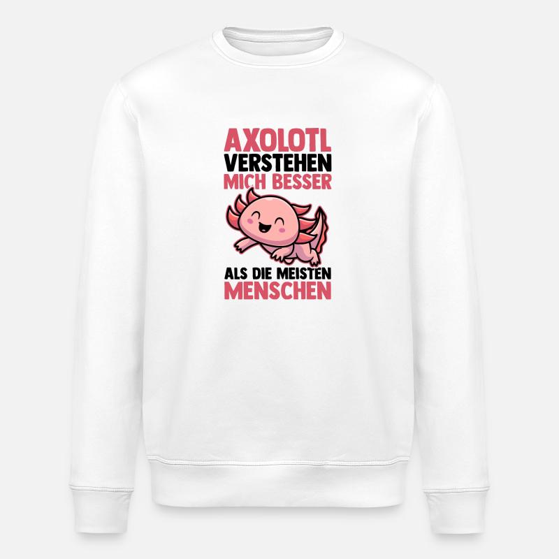 Axolotl - Stanley/Stella Unisex Bio-Sweatshirt ROLLER - Weiß