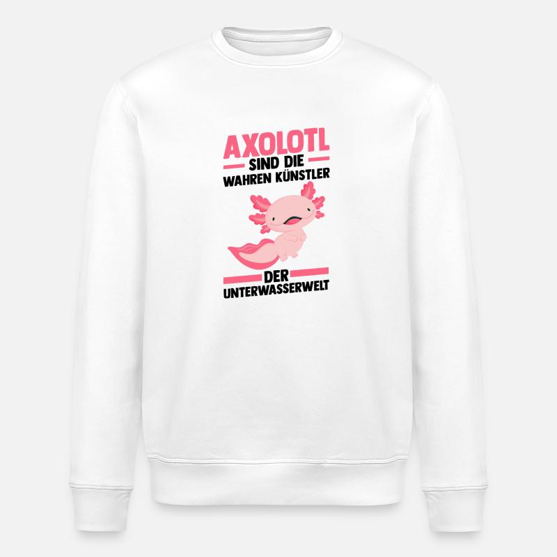 Axolotl - Sweat bio ROLLER Stanley/Stella Unisexe - blanc