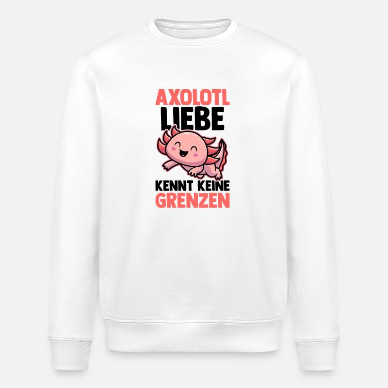 Axolotl - Stanley/Stella Unisex Bio-Sweatshirt ROLLER - Weiß