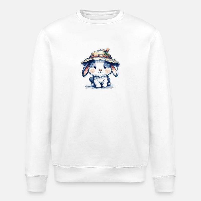 Häschen - Stanley/Stella Unisex Bio-Sweatshirt ROLLER - Weiß