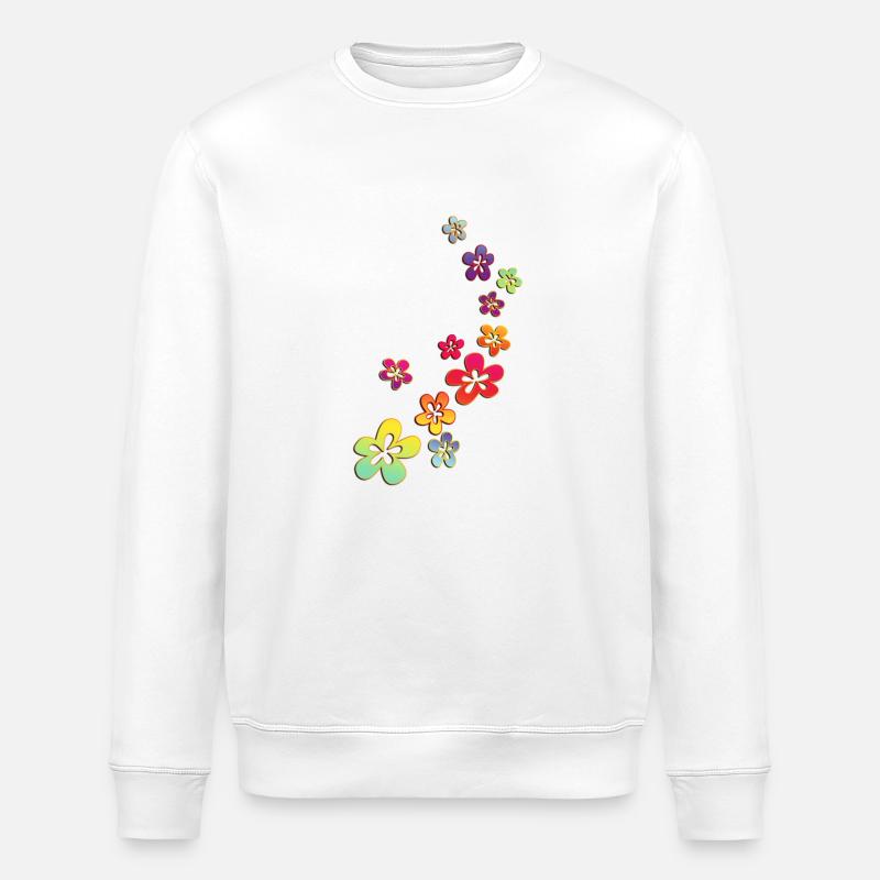 FLOWER POWER - Stanley/Stella Unisex Bio-Sweatshirt ROLLER - Weiß