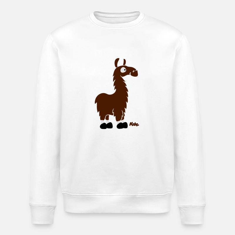 Lama (3c) - Stanley/Stella Unisex Bio-Sweatshirt ROLLER - Weiß
