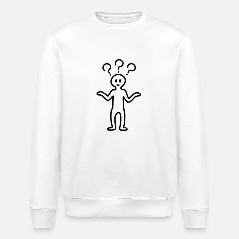Question mark hommes - Line - Sweat bio ROLLER Stanley/Stella Unisexe - blanc