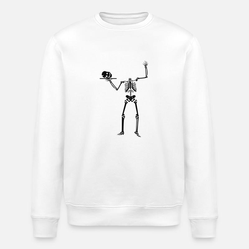 Skelett - Stanley/Stella Unisex Bio-Sweatshirt ROLLER - Weiß