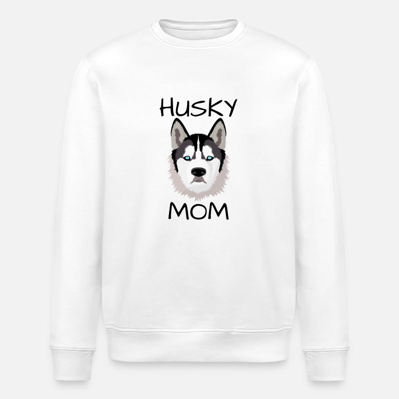 Husky Mom - Stanley/Stella Unisex Bio-Sweatshirt ROLLER - Weiß
