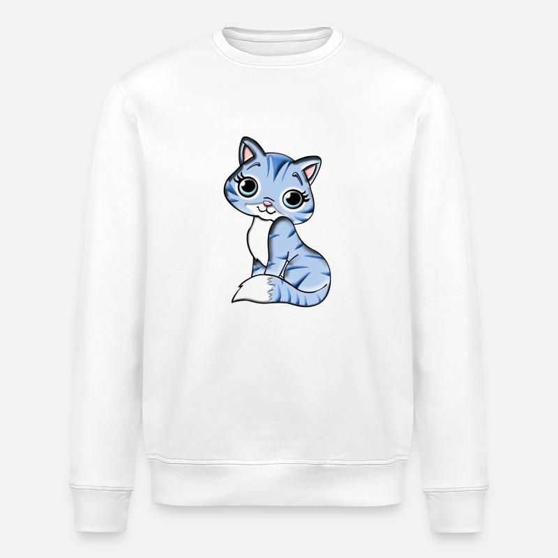 Chatons - illustration douce - Sweat bio ROLLER Stanley/Stella Unisexe - blanc
