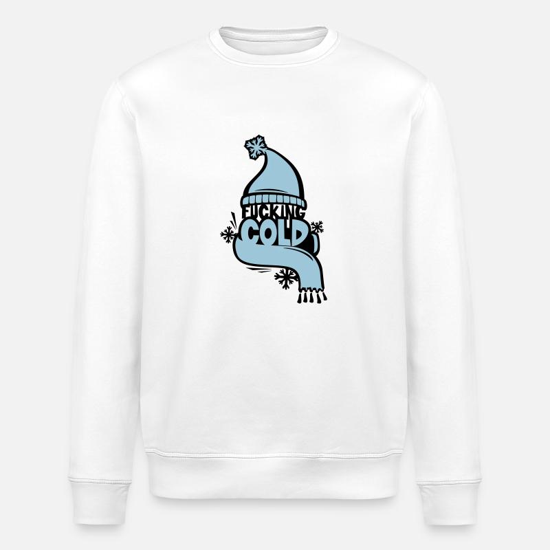 fucking cold - Stanley/Stella ROLLER Unisex Organic Sweatshirt - white