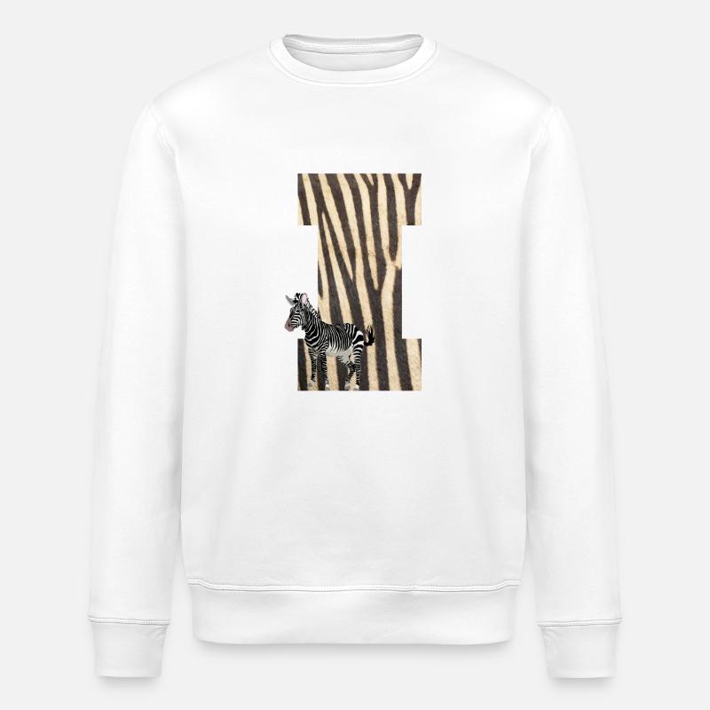 zebra i - Stanley/Stella ROLLER Unisex Organic Sweatshirt - white