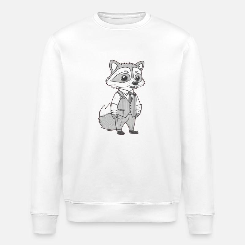 Geschäftiger Fuchs - Stanley/Stella Unisex Bio-Sweatshirt ROLLER - Weiß