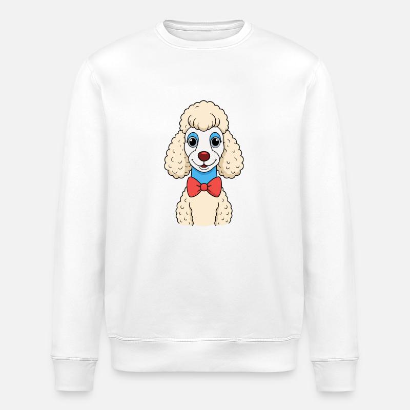 Caniche élégant avec noeud papillon - Sweat bio ROLLER Stanley/Stella Unisexe - blanc