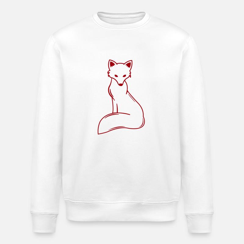 fox - Stanley/Stella ROLLER Unisex Organic Sweatshirt - white