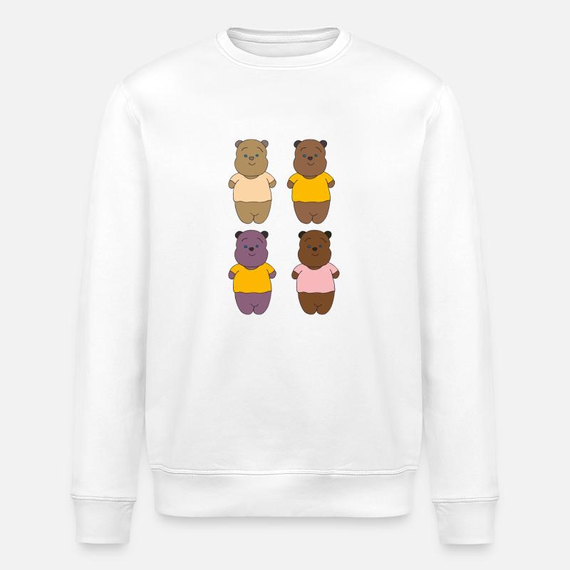 Bande des quatre ours - Sweat bio ROLLER Stanley/Stella Unisexe - blanc